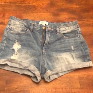 EUC jean shorts size Large mid high waist